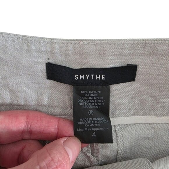 Smythe Grey Slacks with Side Piping Size 4 - Picture 9 of 12
